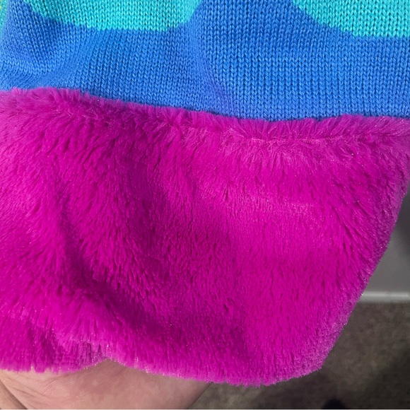 Trolls World Tour Trolls Girl's Poppy Sweater Knit Dress (Blue/Pink, 7-8) - Picture 9 of 14